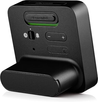 Цифровий будильник Braun BC09B з функцією сну, негативним LCD-дисплеєм, швидким налаштуванням і наростаючим сигналом, чорний
