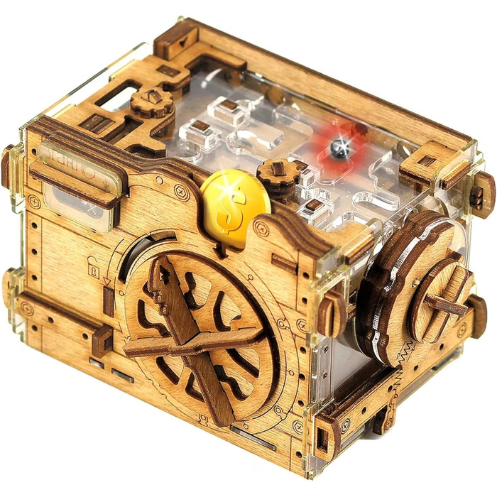 3D головоломка iDventure Amazeing Safe – дерев'яна скринька-скарбничка, сейф-лабіринт, подарункова квест-скриня для грошей, escape room для дорослих, чоловічий подарунок