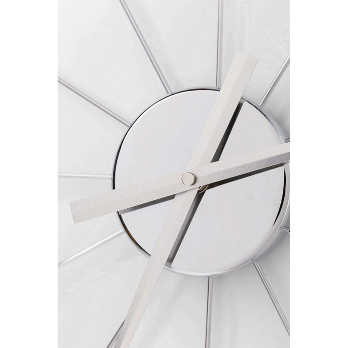 Настінний годинник Kare Design Like Umbrella 100 см, сучасний, мінімалістичний, алюмінієва рама, круглий, сріблястий