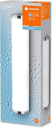 Світильник для ванної LEDVANCE Classic Cylinder, настінний, хром, цоколь E14, сумісний зі смарт-лампами, IP44, циліндр, 455 мм