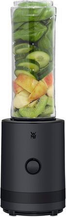 Міні-блендер WMF Küchenminis Smoothie-to-go, 300 Вт, 2 пляшки 0,6 л, нержавіюча сталь, чорний