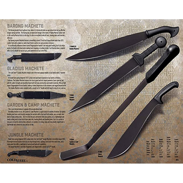 Мачете Cold Steel із високовуглецевої сталі для виживання