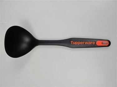 Кухонна ложка Tupperware Griffbereit, чорна з помаранчевим, нейлонова, для супу та соусів