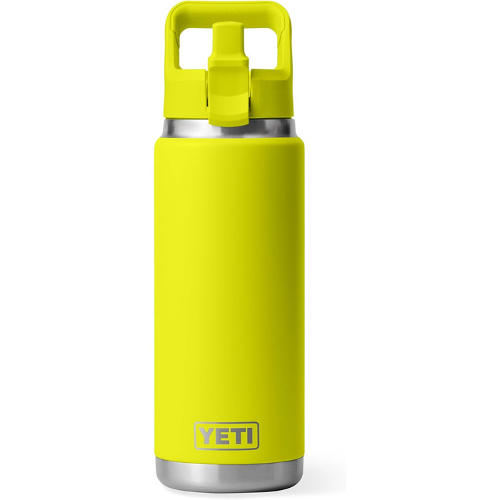 Термобутилка YETI Rambler C із соломинкою, вакуумна сталева, 769 мл, жовта
