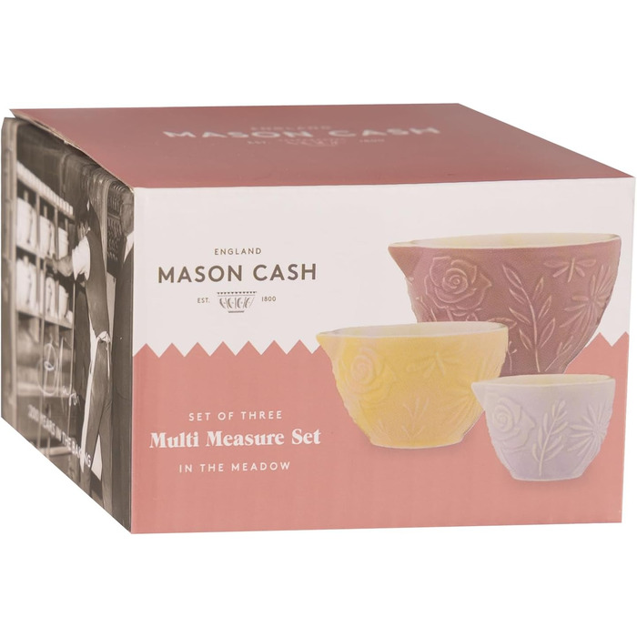 Набір мірних стаканів Mason Cash In The Meadow, 3 шт. – керамічні мірні чашки для кухні