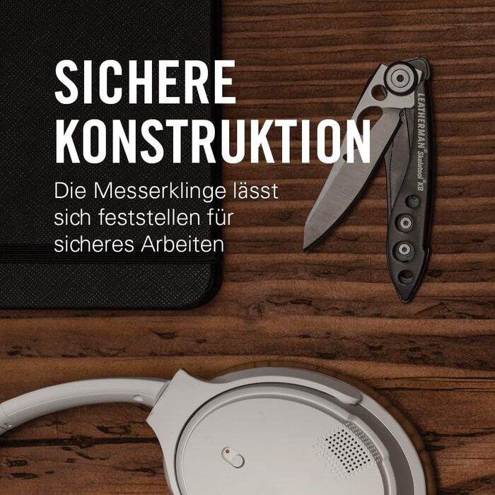 Ніж мультифункціональний LEATHERMAN Skeletool KB, малий, легкий, компактний, чорний