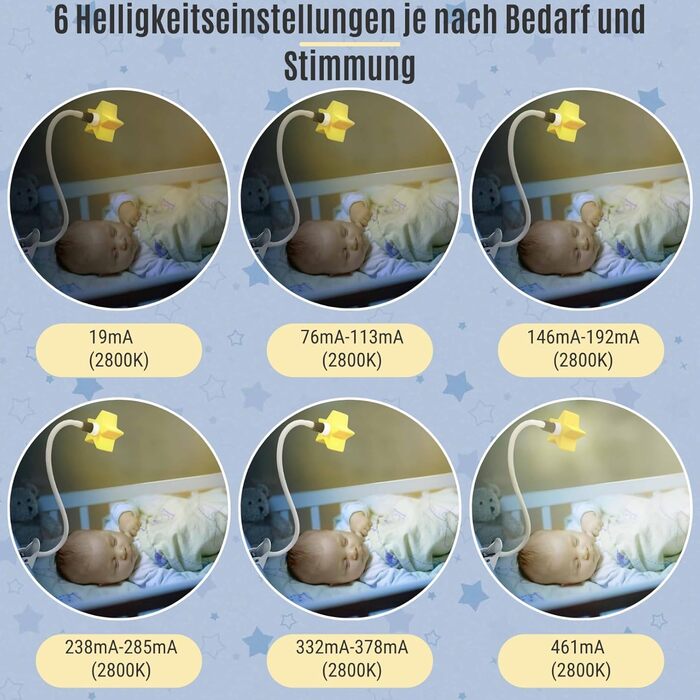 Світильник LED у вигляді зірки, нічник для немовлят — лампа для годування біля ліжка, приліжковий світильник, настільна лампа для читання та аксесуар для спальні
