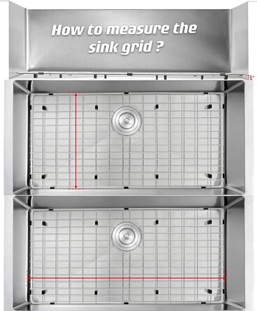 Захисна решітка для мийки Zeesink 60x34 см, кухонна решітка для захисту дна, підставка під посуд, для кухонної мийки