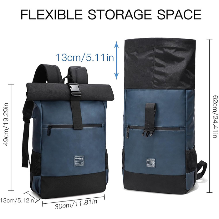 Рюкзак EverVanz Rolltop для ноутбука 17