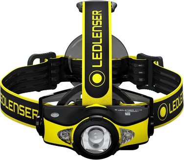 Налобний ліхтар Ledlenser iH11R 600 Лм з кріпленням на шолом і чохлом, акумуляторний, USB-зарядка, легкий, для роботи в рукавицях