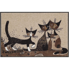 Килимок для підлоги Salonloewe Rosina Wachtmeister Serafino & Friends 50x75 см, вхідний, миючий, для дому, з котами, кольоровий