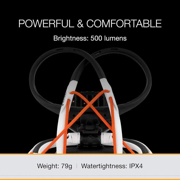 Налобний ліхтар PETZL IKO CORE, чорний, унісекс, універсальний розмір