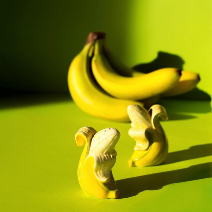 Набір солонка та перечниця у формі бананів, 2 шт, Banana Romance