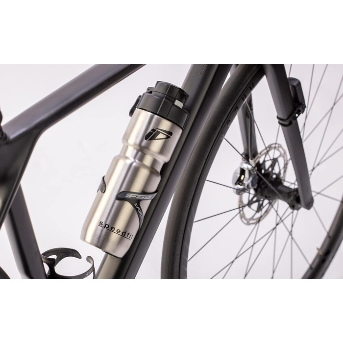 Вакуумна термобутилка Speedfil Speedflask з нержавіючої сталі для велосипедистів і спорту, з кришкою 2.0, срібляста