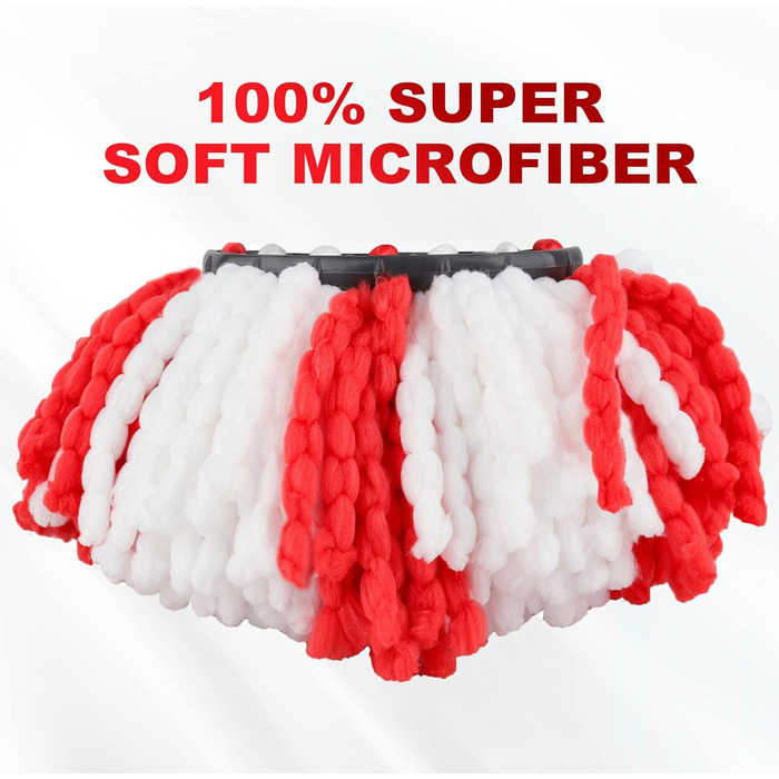 4 мікрофіброві насадки для швабри Vileda Turbo, сумісні з EasyWring Spin Mop, змінні головки для підлоги