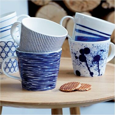 Набір чашок Royal Doulton Pacific, 6 шт., порцеляна, 9 см, сині