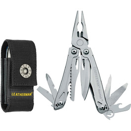 Мультитул Leatherman Wingman 14 в 1 із нержавіючої сталі з нейлоновим чохлом (SIDEKICK Box)