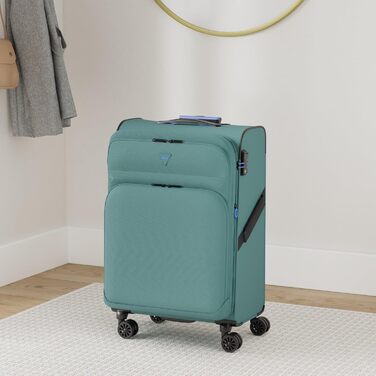 Валіза з м'яким корпусом на 4 колесах Breeze II, розширювана, TSA-замок, 79 см, темно-зелена, для подорожей і бізнесу