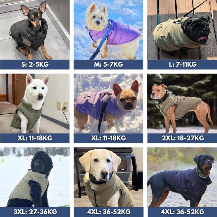 Зимова куртка для собак Spark Paws Warmshield™, теплий фліс, водостійка, вітрозахисна, з відбивачами, для середніх і великих собак, лілова, розмір M (S: 2-5 кг)