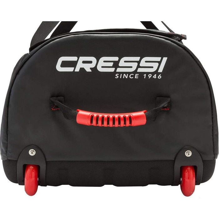 Велика водонепроникна сумка Cressi Tuna 120 л чорна/червона, з коліщатками або без, для дорослих
