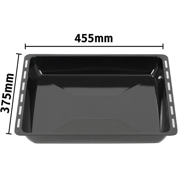 Емалевий деко для духовки ICQN 45,5x37,5x3 см, жирозбірник, сумісний з Bosch, Siemens, Neff, Constructa, Flavel, Simfer, подвійний набір з решіткою, стійкий до подряпин і корозії