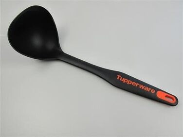 Кухонна ложка Tupperware Griffbereit, чорна з помаранчевим, нейлонова, для супу та соусів
