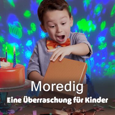 Дитячий нічник-проектор зоряного неба Moredig з пультом, таймером, чорний і білий, подарунок для дітей, для дитячої кімнати