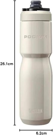 Термобутилка Camelbak Podium Insulated Steel 650 мл, сталева, сіра