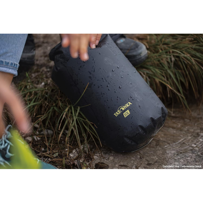 Водонепроникний гермомішок Tatonka Packsack Dry Sack 10 л, синій, з рулонною застібкою, з переробленого поліестеру