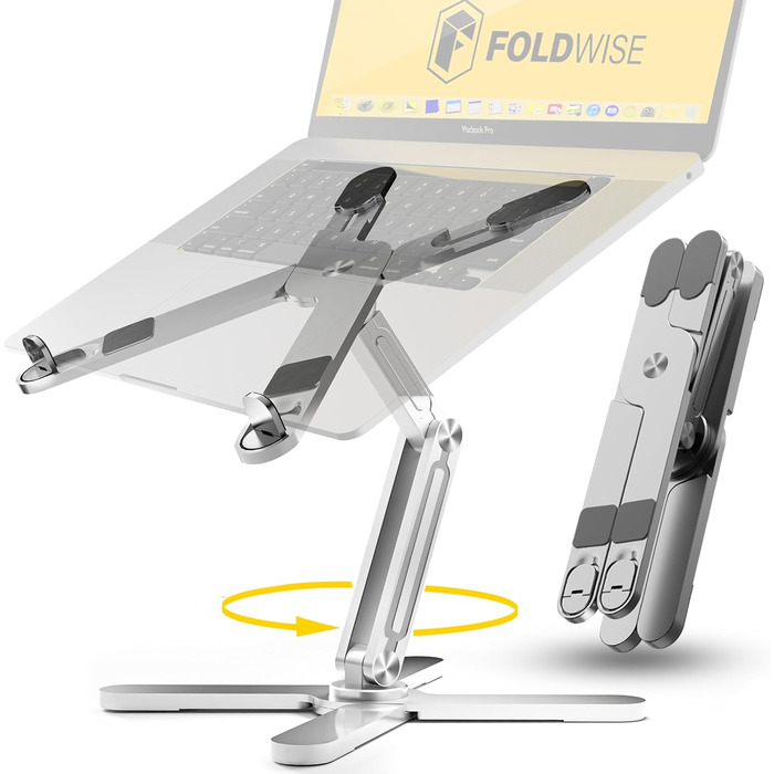 Підставка для ноутбука FoldWise X - алюміній, що обертається на 360