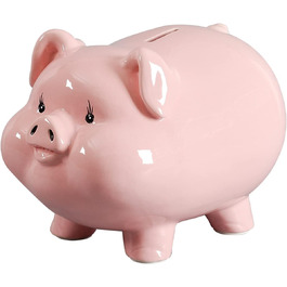 Керамічна скарбничка-свинка Pig World для дітей і дорослих, подарунок, дитячий декор, сувенір, рожева