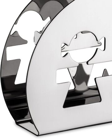 Серветниця Alessi GIROTONDO з нержавіючої сталі, 5x9,3x14 см, срібляста