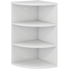Кутова книжкова полиця Vicco Fabienne, біла, 30x60 см, 3 секції