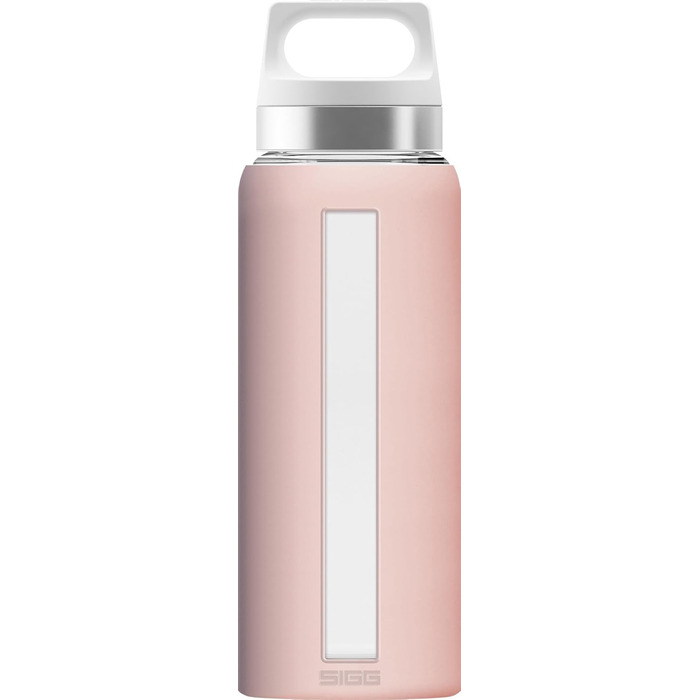 SIGG Dream пляшка для води 0.65 л, скляна, термостійка, з силіконовим чохлом, герметична, без шкідливих речовин, рожевий