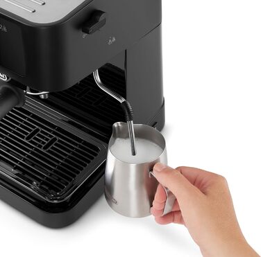De'Longhi Stilosa EC 230.BK – традиційна еспресо-кавоварка з ручним капучинатором, для меленої кави, бак 1 л, 1100 Вт, чорна
