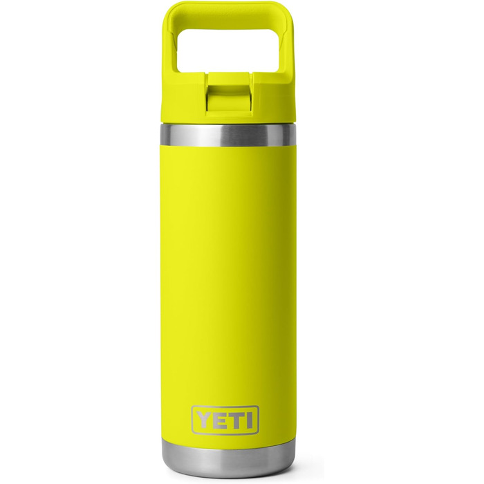 Термобутилка YETI Rambler C із соломинкою, нержавіюча сталь, вакуумна ізоляція, 532 мл, жовта