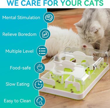 Інтерактивна ігрова годівниця-головоломка для котів ALL FOR PAWS, інтелектуальна іграшка для котів