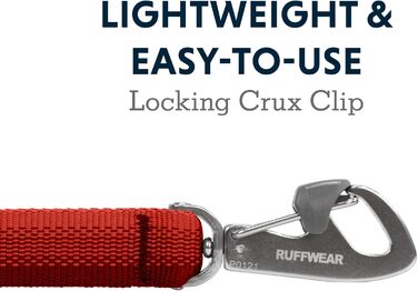 Повідок для собак RUFFWEAR Front-Leine 1,5 м, міцний, з м'якою ручкою та обертовим карабіном, червоний