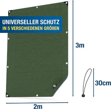 Професійний тент 240 г/м² 3x4 м – міцна водонепроникна та UV-стійка брезентова накривка з люверсами для вулиці, універсальна, з 6 кріпленнями