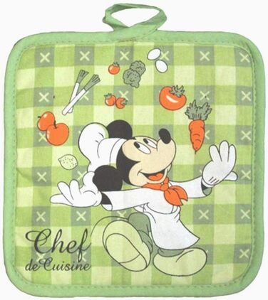Кухонний набір Disney: прихватка, рушник, рукавиця (Міккі Маус, зелений)