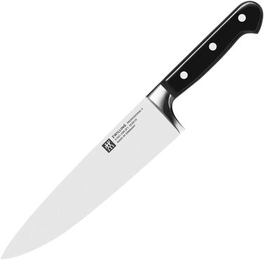 Кухонний ніж ZWILLING Professional S, 20 см, нержавіюча сталь, широкий клинок, пластиковa ручка з заклепками, чорний, Німеччина