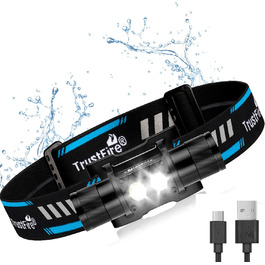 Лобовий ліхтар TrustFire H5R, LED, 600 люмен, водонепроникний, акумуляторний, 5 режимів, для бігу, з налобним ременем