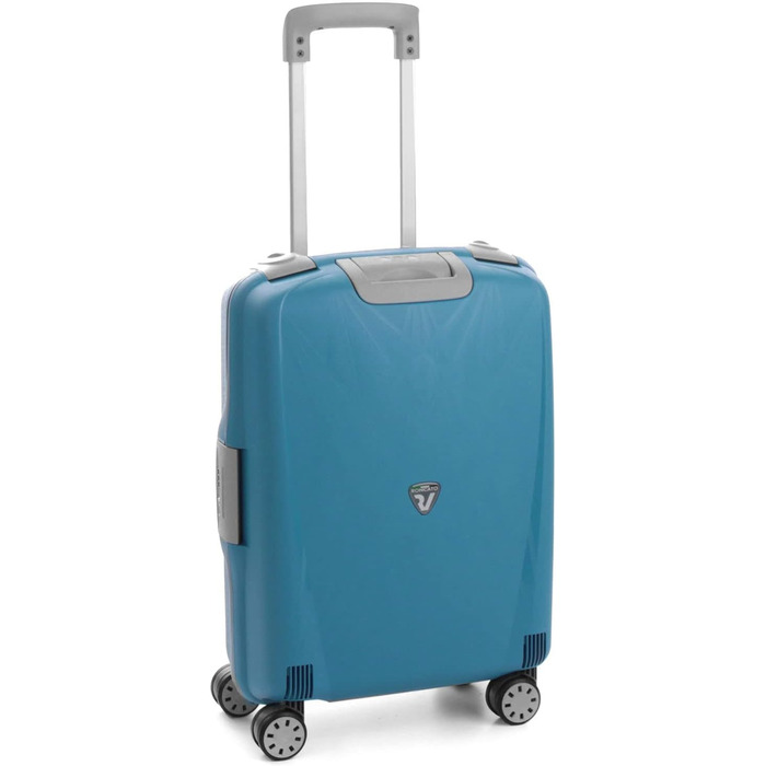 Валіза Roncato Light 55 см, 41 л, чорна/смарагдова, легка дорожня валіза