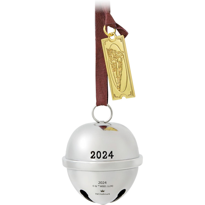 Ялинкова прикраса Hallmark Keepsake Полярний Експрес 2024, дзвіночок Санта-Клауса, метал, подарунок з новорічного фільму