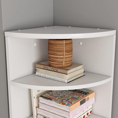 Кутова книжкова полиця Vicco Fabienne, біла, 30x60 см, 3 секції