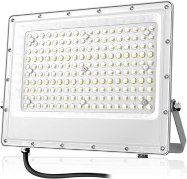 LED прожектор для вулиці 150Вт, 15000Лм, холодне світло 6000K, IP65, водонепроникний, для саду, тераси, гаража, майстерні, спортмайданчика