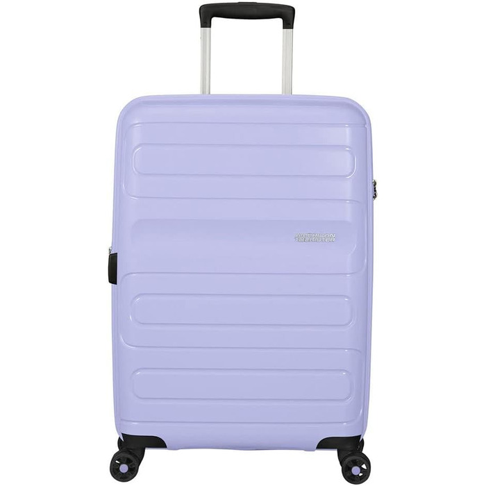 Валіза American Tourister Sunside Spinner, 55 см, 35 л, чорна, розширювана, пластикова, на 4 колесах