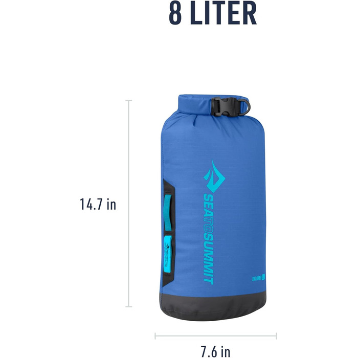 Водонепроникна сумка Sea to Summit Big River Dry Bag з роликовим замком, міцна, з ручками, кріпленням і D-кільцем для водного спорту