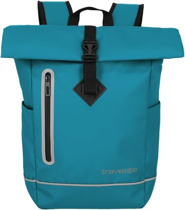 Водонепроникний рюкзак Travelite Rolltop 19 л для велосипеда та міста з відбивачами, синій