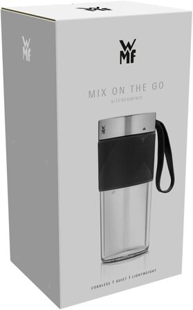 Портативний міні-блендер WMF Küchenminis Mix on the go 300 мл, USB акумуляторний смузі-мейкер для коктейлів, шейків та смузі